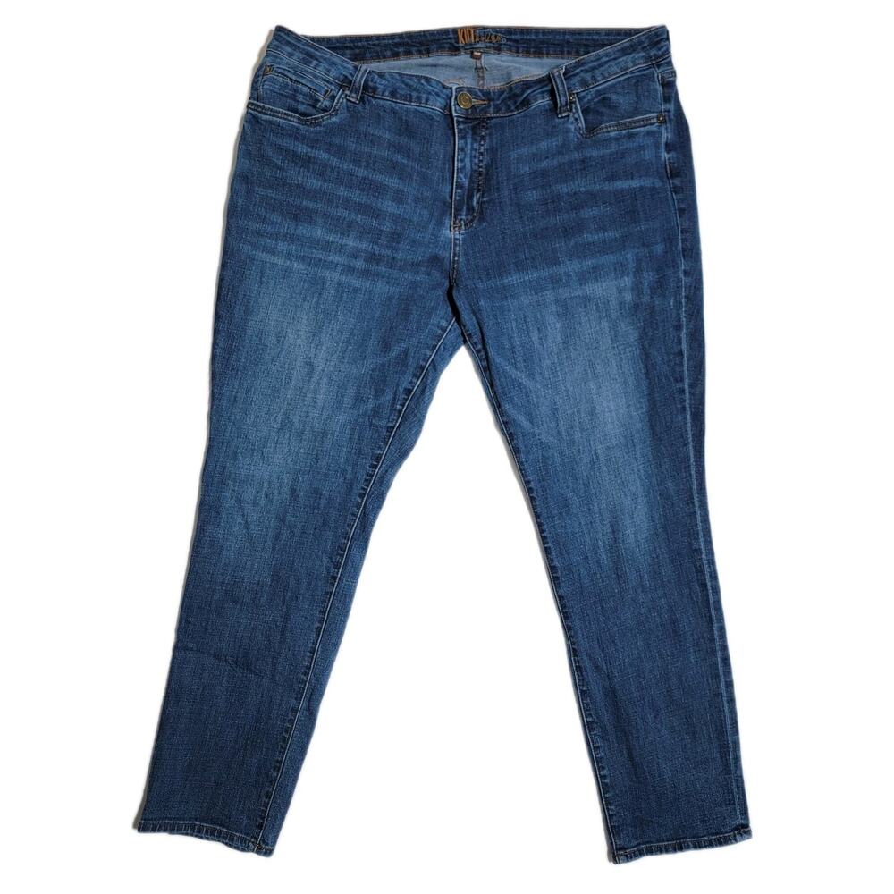 KUT from the Kloth Women’s Jeans Plus Size 16W Blue Denim Straight Leg Stretch